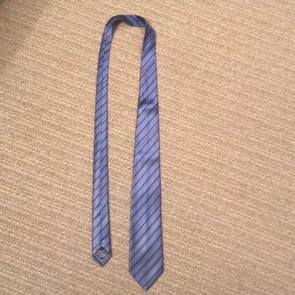 Carroll & Co black and blue necktie made in Italy - Picture 2 of 3